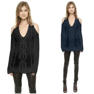 Cushnie et ochs Cold Shoulder Black Sweater